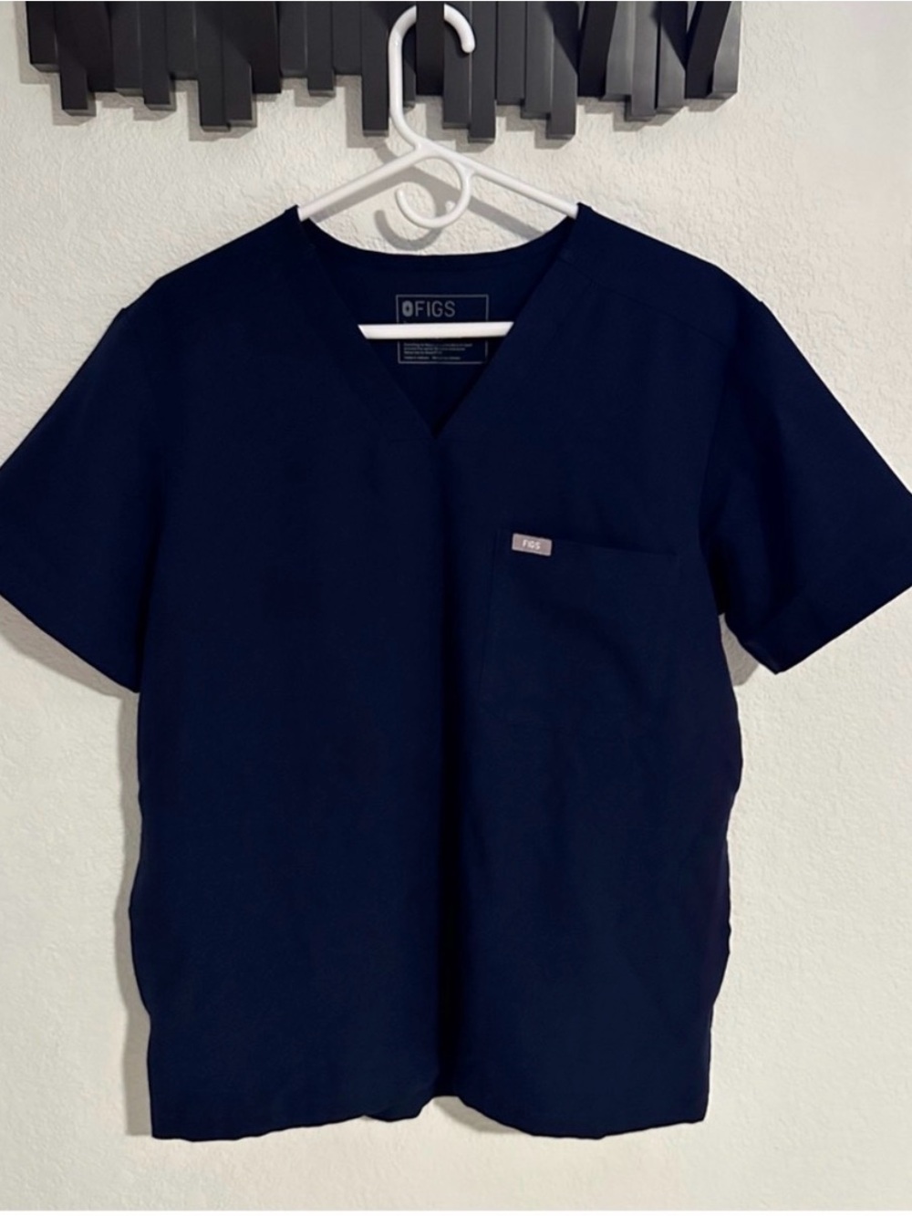 FIGS Navy V-Neck Medical Scrub Top